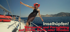 Inselh�pfen in Griechenland - Wasserski und Paragliding auf Kreta, Korfu oder Rhodos!